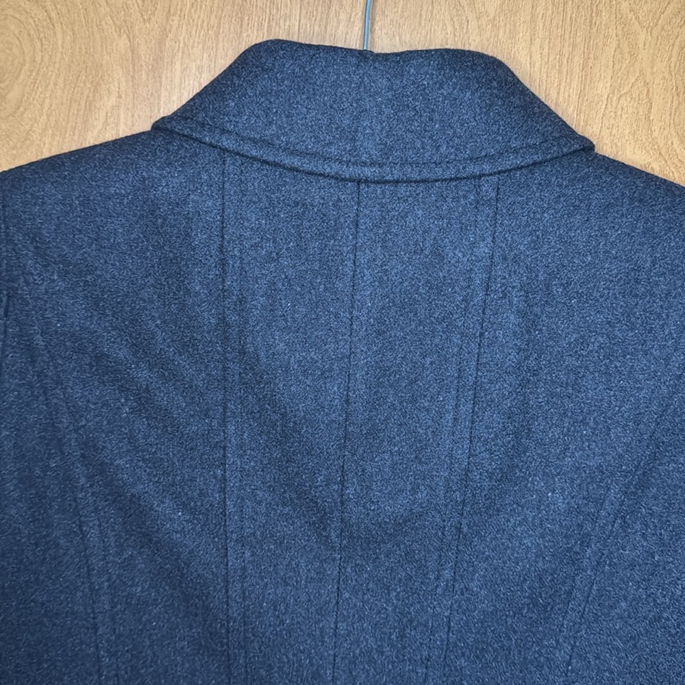 London Fog Womens Single-Breasted Wool Blend Size Large Charcoal grey coat - Picture 3 of 12